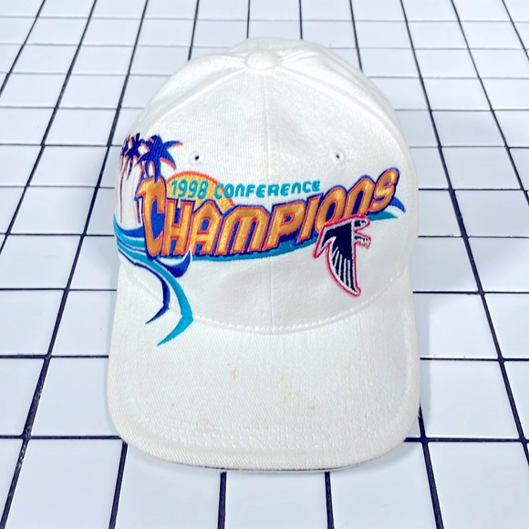 Rare Vintage 1998 Atlanta Falcons Conference Champions “Miami Bound” hat - Picture 1 of 5